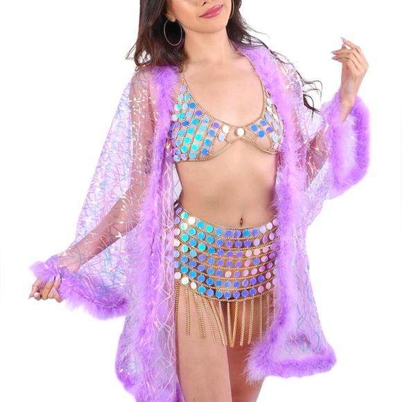 NEW 2 PIECE BB BLUE CRYSTAL FAIRY SKIRT SET - Picture 1 of 3